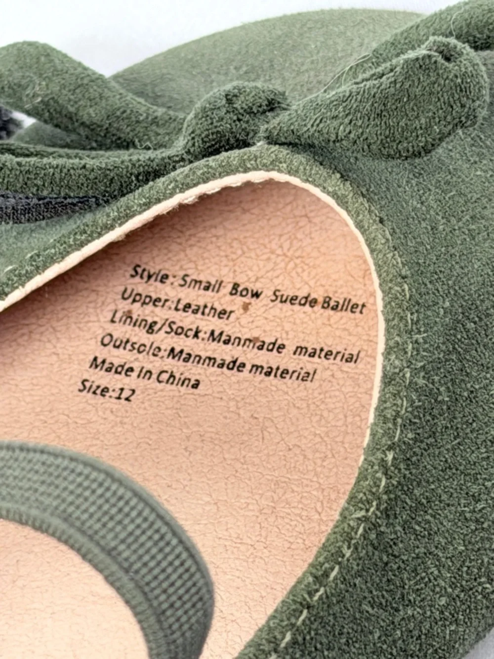 SweetHoney Olive Green Suede Bow Mary Jane Flats for Kids